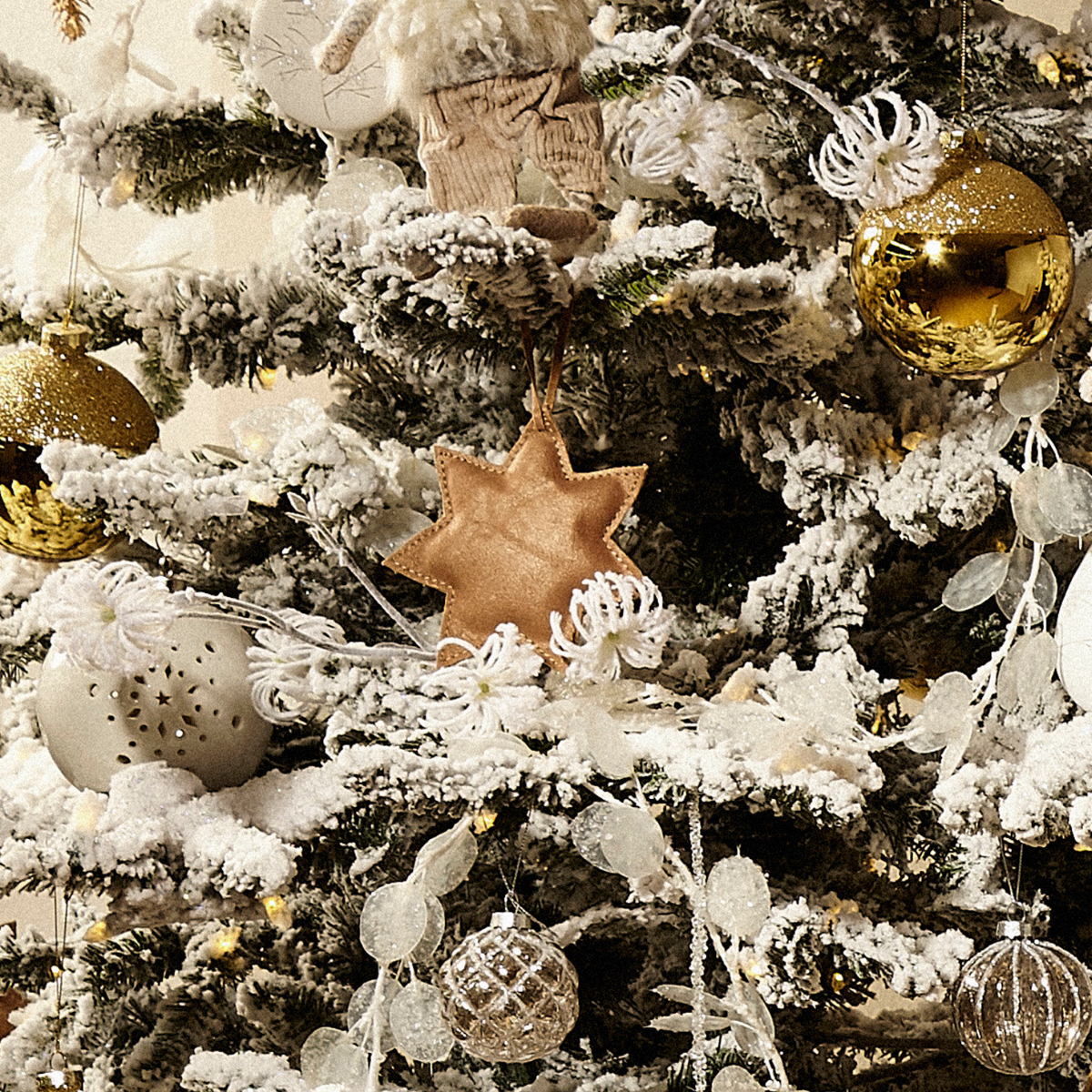 Sospensione di Noël en Cuir Étoile