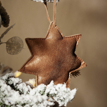 Sospensione di Noël en Cuir Étoile
