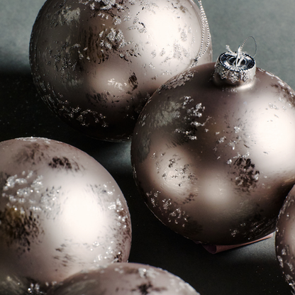 Boule de Noël Pailletée et Mat Grand Format