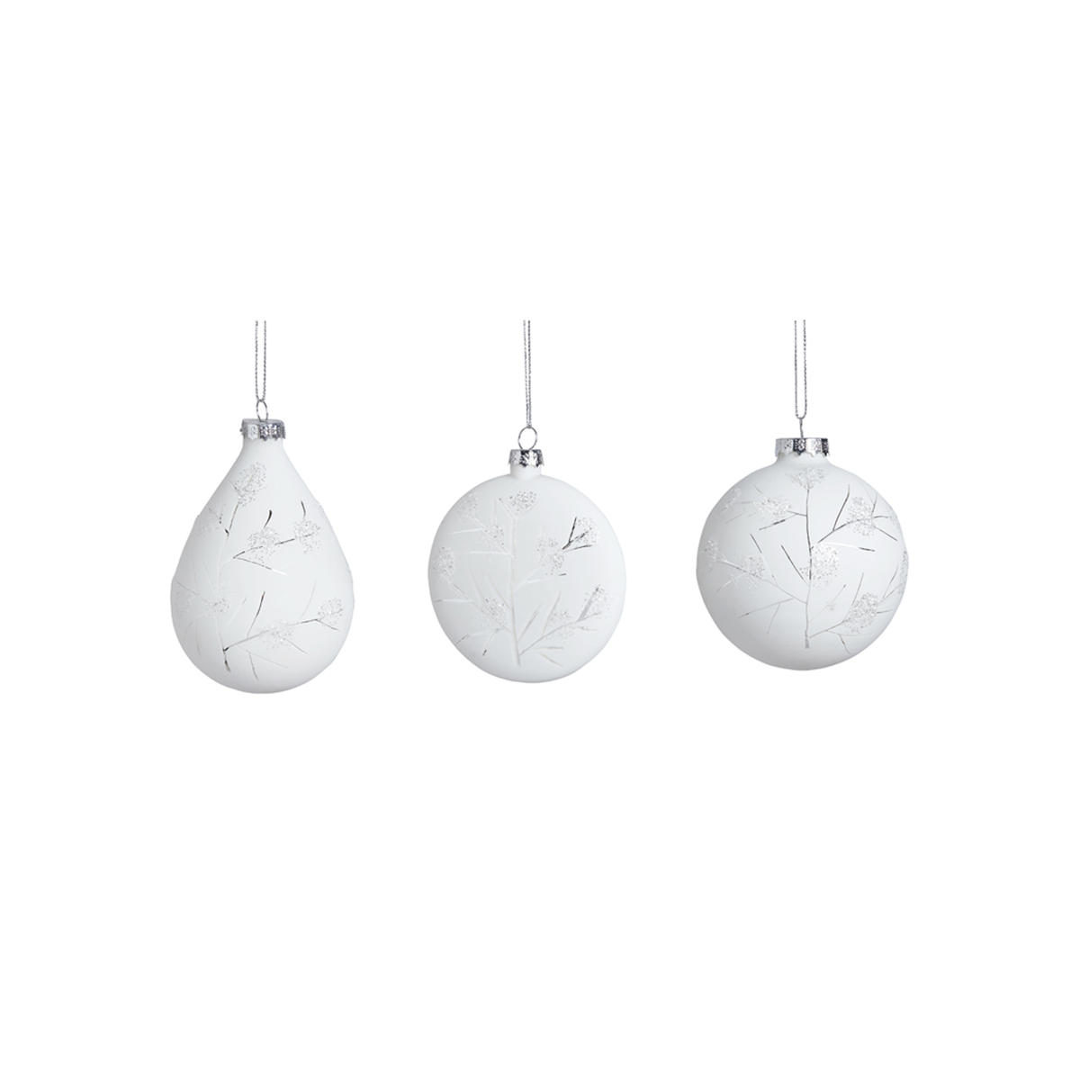 Boules de Noël Motivo vegetale