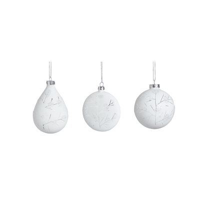 Boules de Noël Motivo vegetale