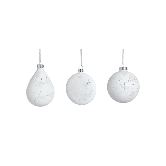 Boules de Noël Motivo vegetale