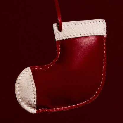 Sospensione di Noël in Cuir Bottine