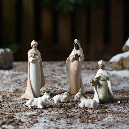 Crèche de Noël in porcellana Rosa