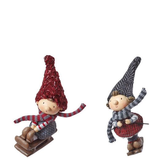 Sospensioni Figurines de Noël Enfants Olaf sur luge