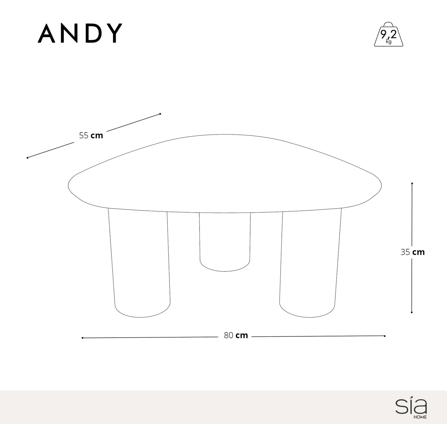 Tavolino basso Andy